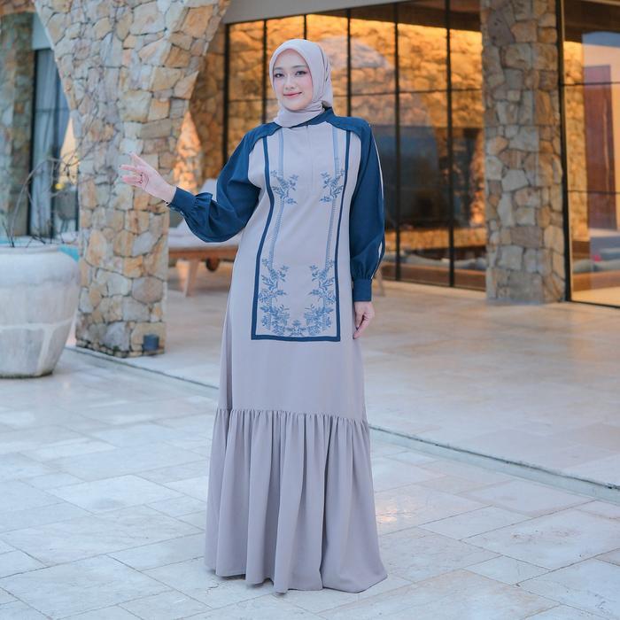 Gwenza - Zavier Dress Bordir - Muslim Wanita