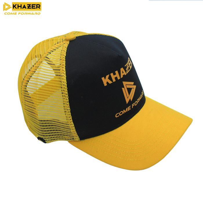 Topi Pria Wanita Jaring Polos Hitam Kuning Trucker Hat Dewasa Outdoor Premium Termur@H