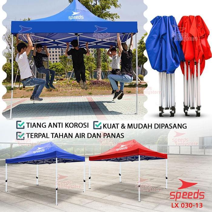 SPEEDS Tenda Jualan Tenda Lipat 3 x 4,5 M Tenda Bazzar Pameran Tenda Otomatis Rangka Putih 030-13