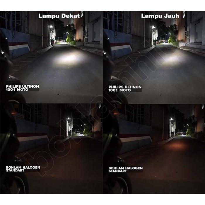 Led Motor Mio M3 125 Philips Ultinon 1001 Moto Led 6000K Ac Dc Socket H6 M5 T19 Bohlam Lampu Depan