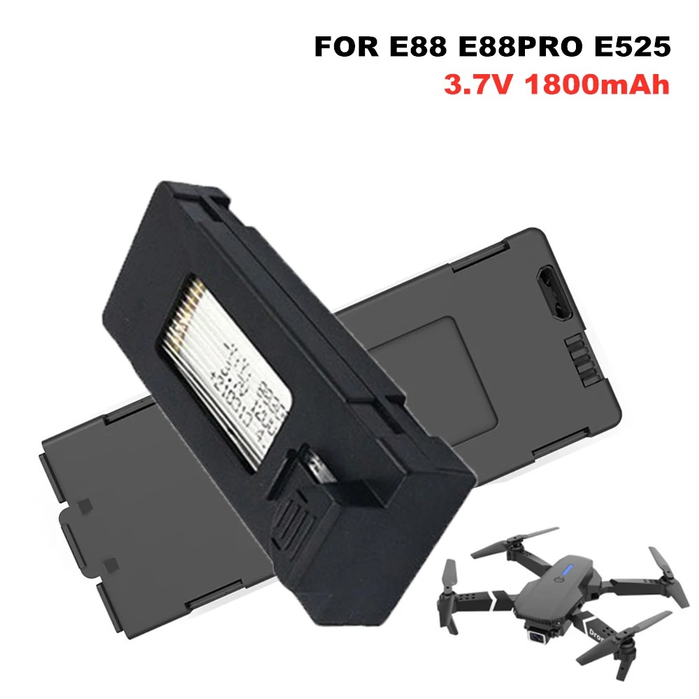 E88 Drone Battery 3.7V 1800Mah Rechargeable Li-Ion Battery For Rc Drone E88Pro E99 P1 K3 P10 A13 S98
