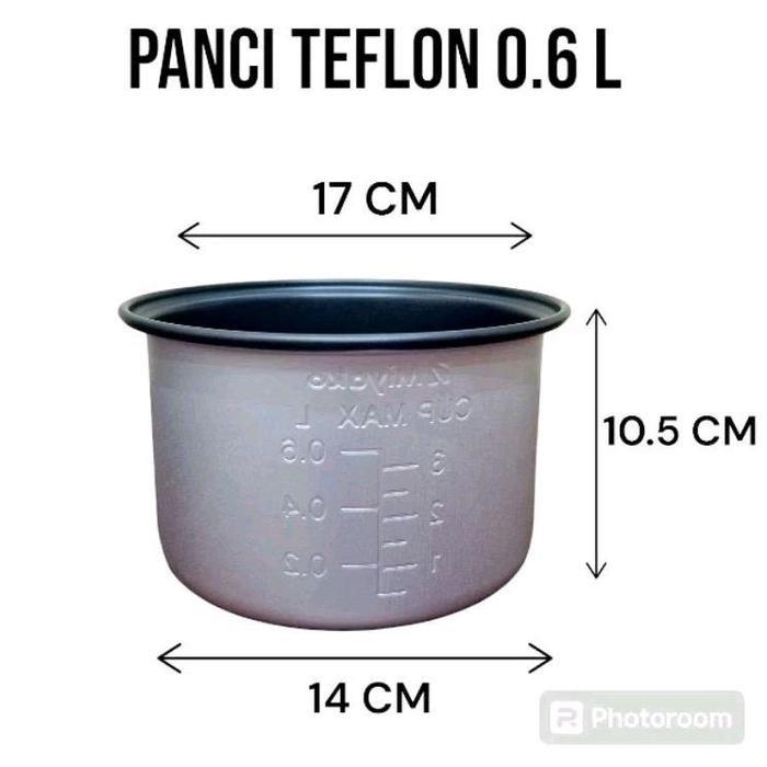 PANCI MAGIC COM MIYAKO TEFLON 0,6 LITER 1,8 LITER ANTI LENGKET 0.6L 1.8L