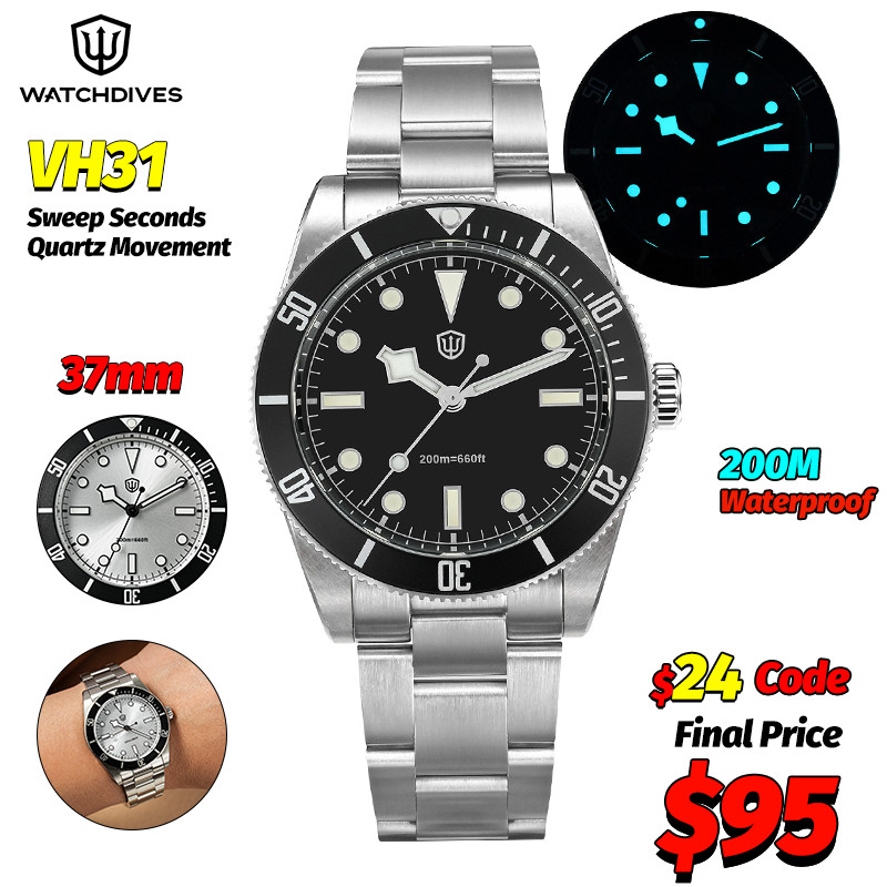 Watchdives WD7922 Quartz Watch VH31 Movement 200m Waterproof Men Watches Sapphire Crystal Luminous