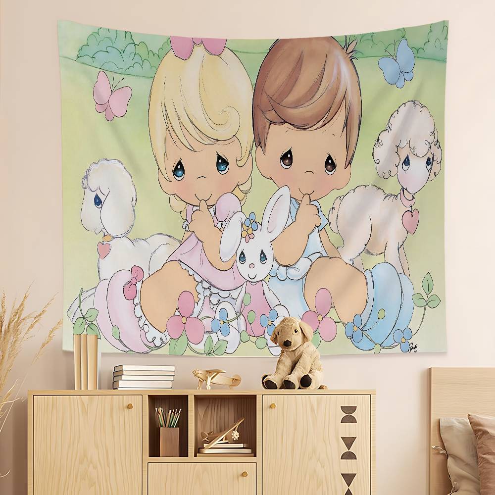 Precious Moments Cute Anime Anime Tapestry Indian Buddha Wall Decoration Witchcraft Bohemian Hippie