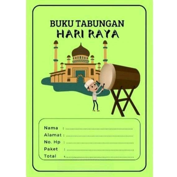 Terlaris Buku tabungan lebaran # Buku tabungan hari raya # buku tabungan idul fitri 1pak ( 10 buku )