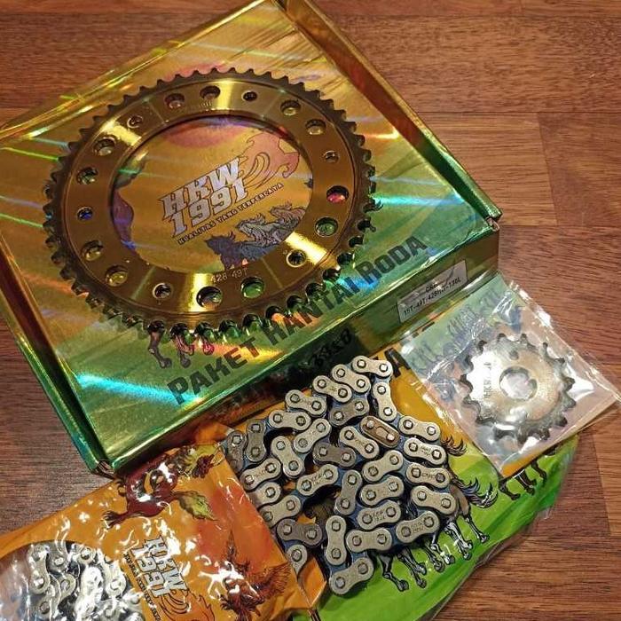 Gear Komplit Gear Paket Crf 150 Sepuhan 428H 49T/15T 130L Premium Hkw1991
