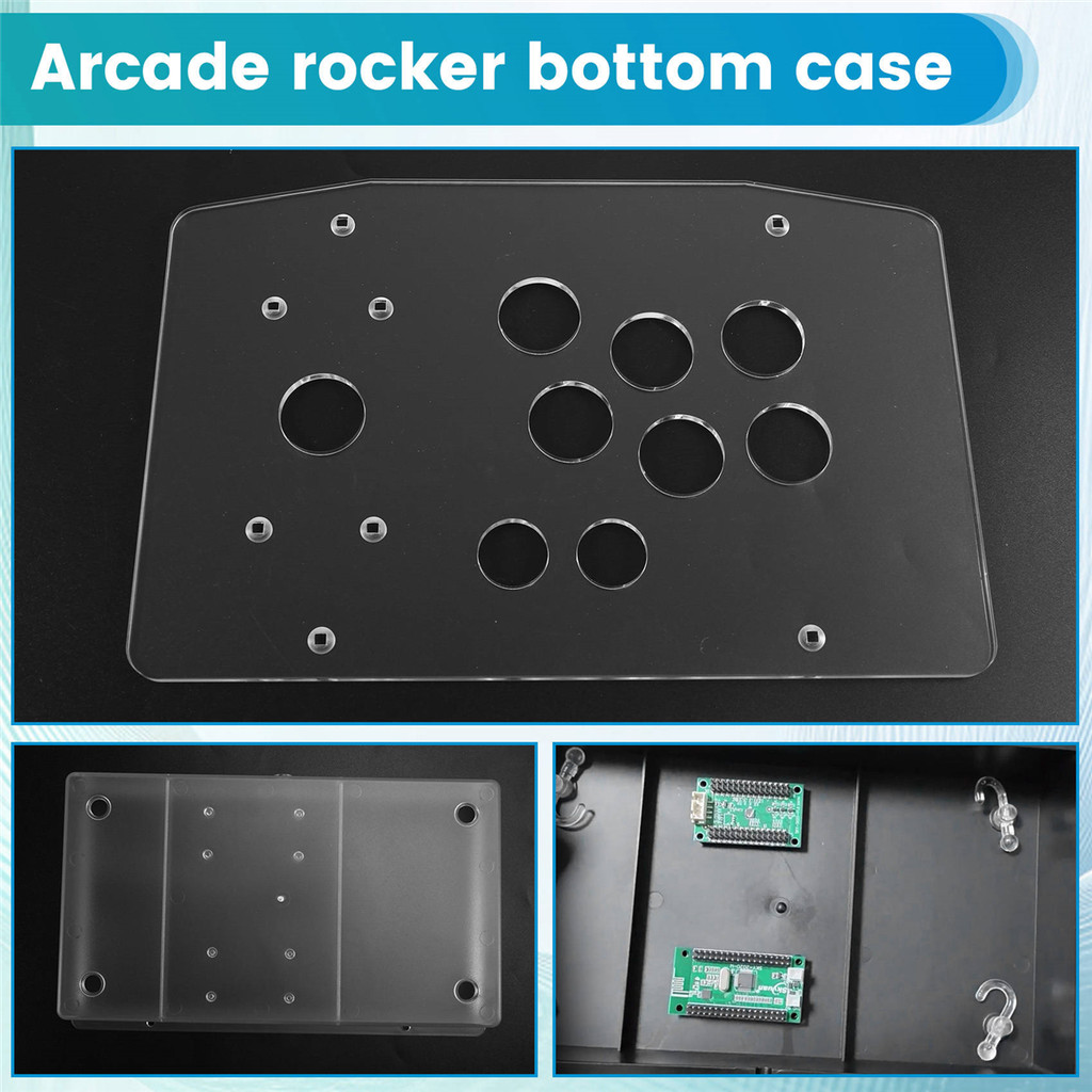 GET DIY Arcade Joystick Acrylic Panel Case for Arcade Game Machine DIY Can Be Installed Joystick