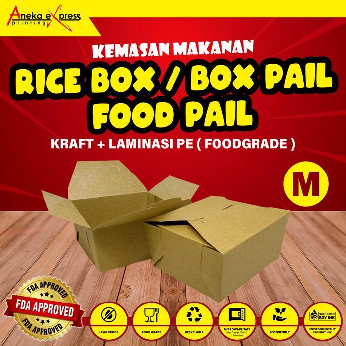 Box Pail Food Pail Size S Dan M Paper Rice Box Kraft Food Grade