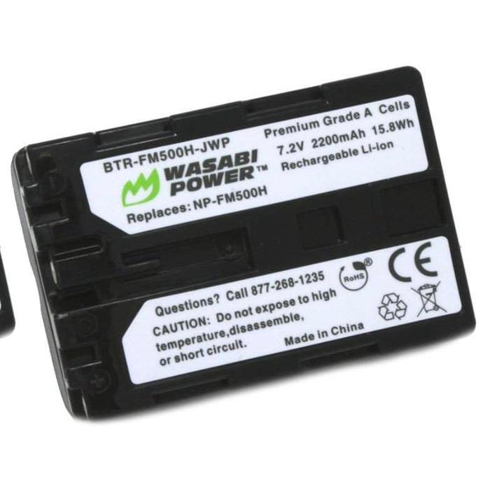 Wasabi Power Battery for Sony NP-FM500H NPFM500H NP FM500H FM 500H FM500 H Baterai SLT A57 A58 A65