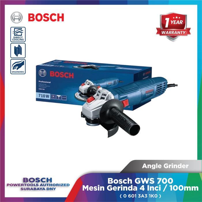 Gerinda 4" Bosch GWS 700 Angle Grinder Mesin Gerinda 100 mm Corded 700W Professional