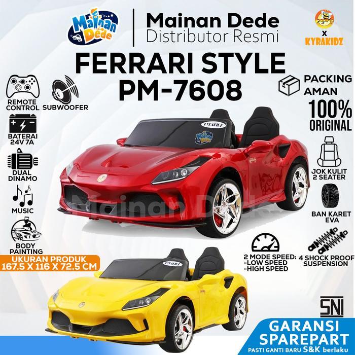 Mainan Mobil Aki Anak Pasific kyrakidz Ferrari PM7608 Yukita 031 JUMBO