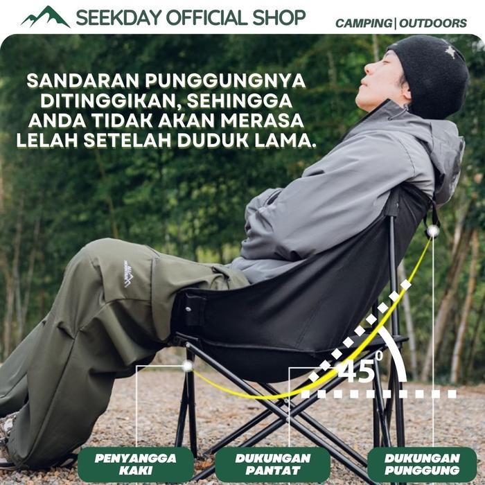 Seekday Kursi Dan Meja Lipat Outdoor Set Camping Meja Lipat Portable 2 Kursi 1 Meja
