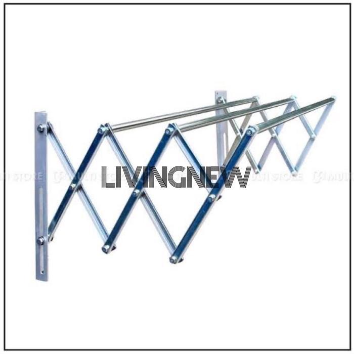 Jemuran Stainless Tempel Dinding Stainless