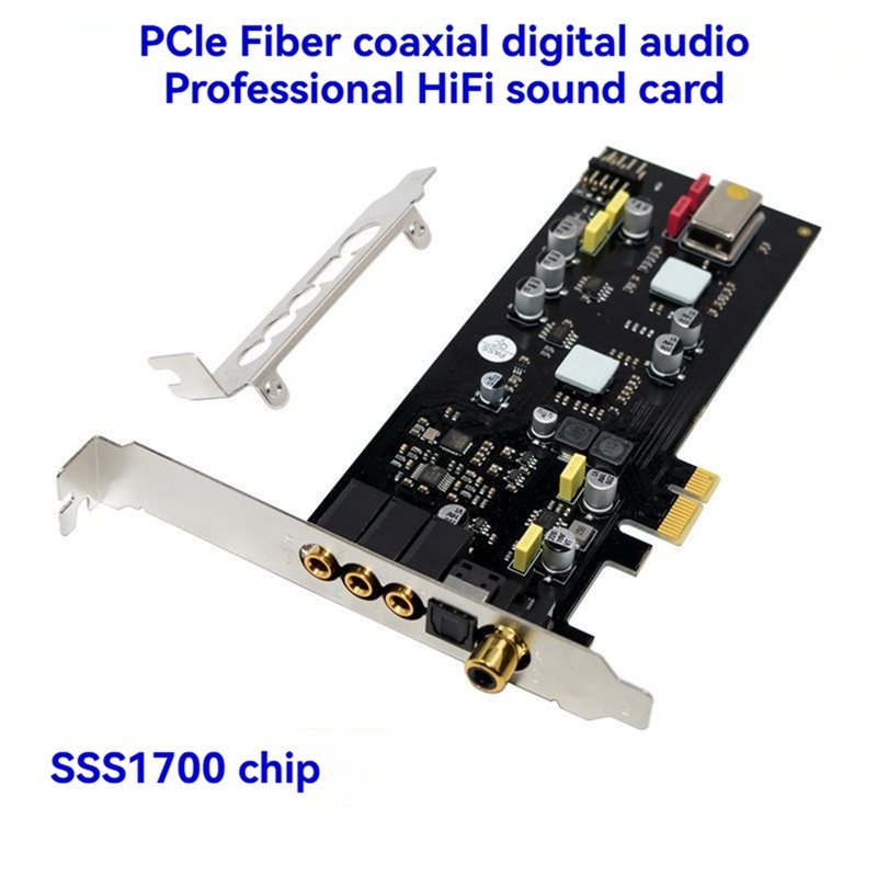 New--SSS1700 Internal Pcie Sound Card Pcie X1 Fiber Optic Coaxial Digital Audio Hifi Sound Card