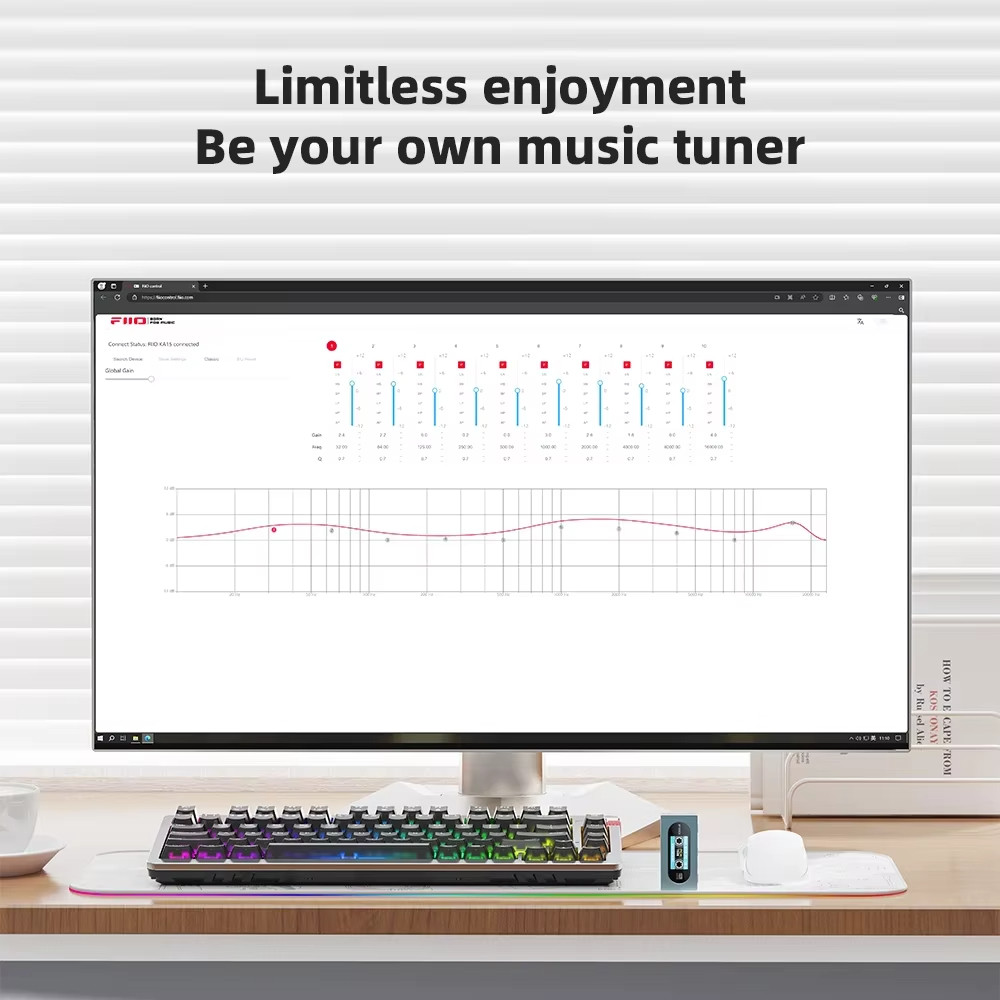 FiiO KA15 Portable USB DAC AMP Headphone Amplifier Dongle Desktop Mode Hi-Res Audio dual CS43198