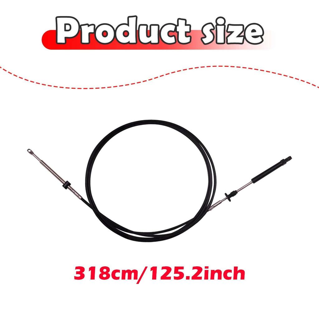 Boat Throttle Shift Cable for OMC Johnson Evinrude Outboard Control 12.5FT