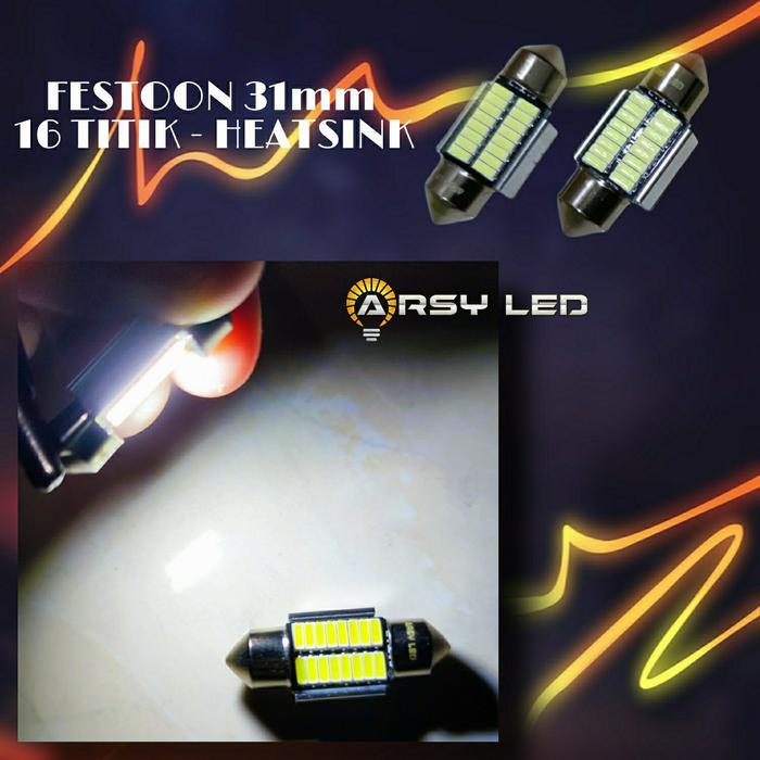 Lampu Led Plafon Mobil Kabin 31 mm Heatsink Avanza Xenia Calya sigra