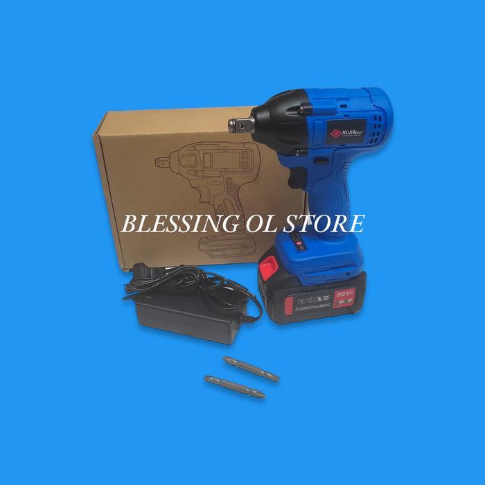 Bor Impact Wrench Cordless Brushless Hujia 300Nm Jld 1 Baterai