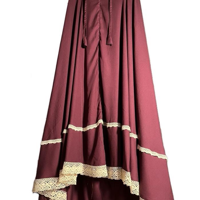 Mukena Rayon Twill Renda Rajut Jumbo