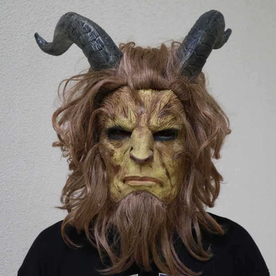 Movie Beauty and the Beast Cosplay Mask Helmet Full Face Muffle Wig Chrismas Mask Carnival Festival