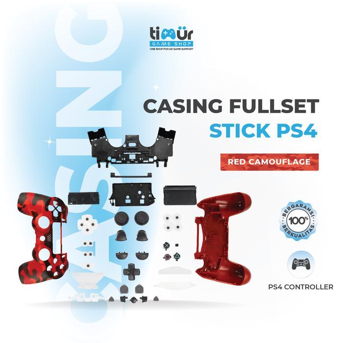 Casing Stik Stick P4 Wireless D4 Slim LED Light Bar Red Camouflage