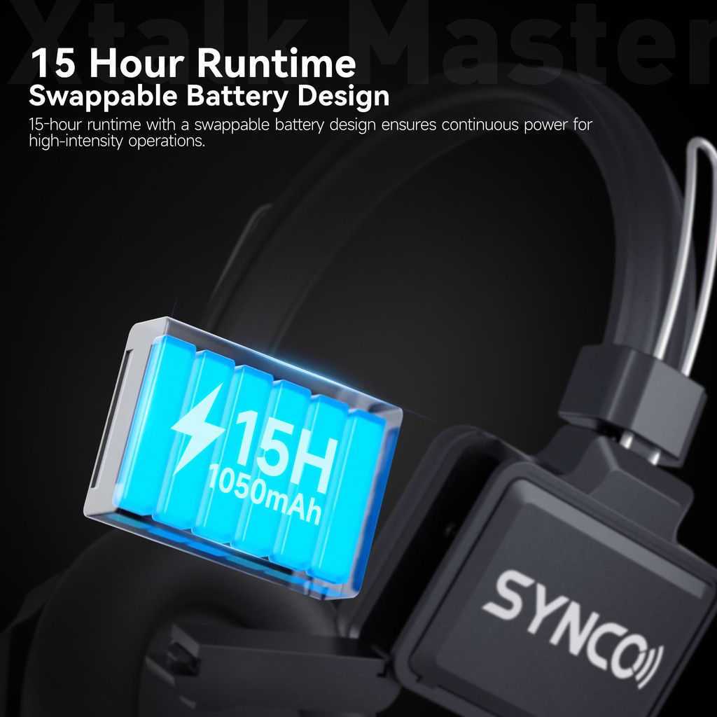 SYNCO Xtalk Master XM1 2.4GHz Wireless Microphone Headset Remote Wireless Intercom System Wireless