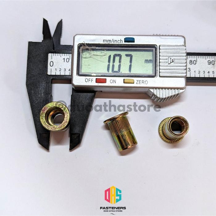 "New" Rivet Nut M8 Yellow / Mur Rivet M8 Kuning / Insert Nut M8 / Sert Nut