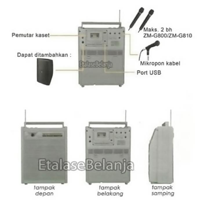 TOA BLUETOOTH SPEAKER PORTABLE SOUND ZW-G810CU