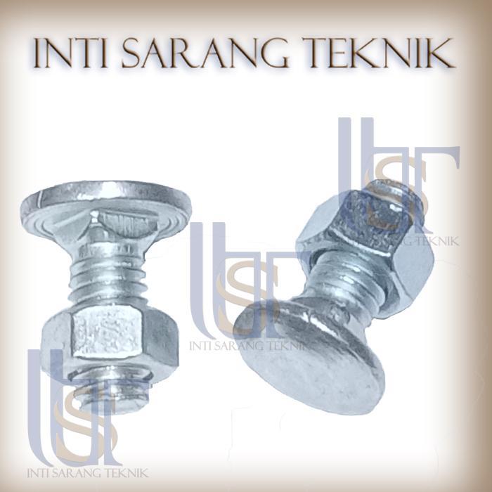 Baut Jointray / Baut Tray bm cb m10 x 2cm (3/8 x 3/4) Galvanis { ISI 100 PCS }