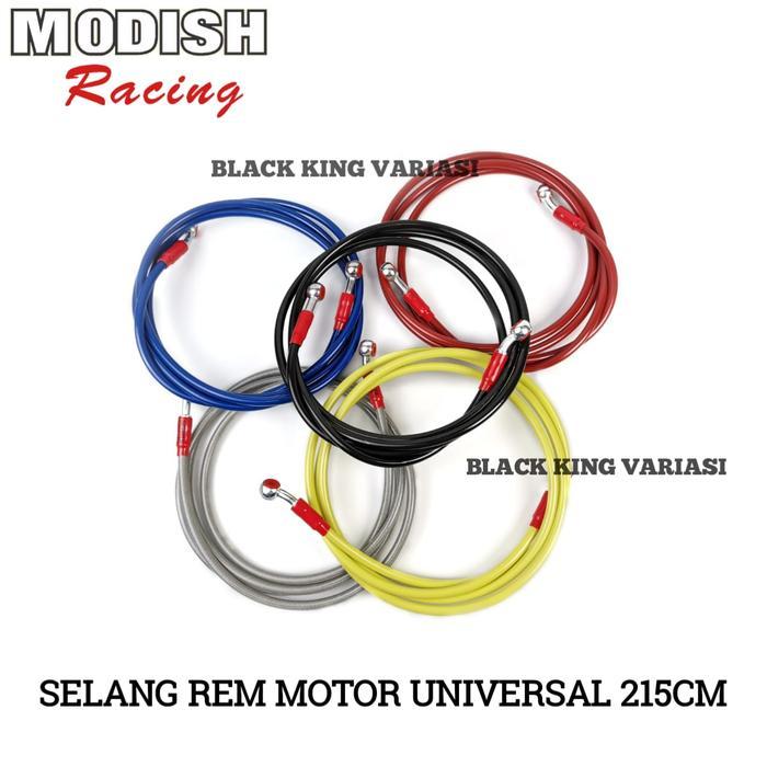 Selang Rem 215CM Selang Rem Depan Variasi 215 cm Universal Selang Rem Cakram Depan 215Cm Kabel