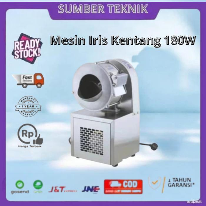 Mesin Pemotong Kentang Listrik Alat pemotong Pengiris kentang Listrik 180W 220V