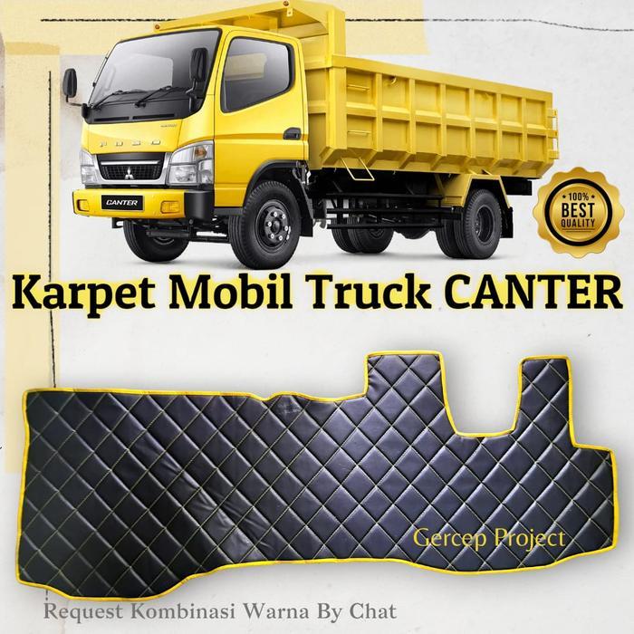 Karpet Truck CANTER Mitsubishi Mobil Kulit Premium Pelindung Lantai Motif Alas Variasi Aksesoris Car