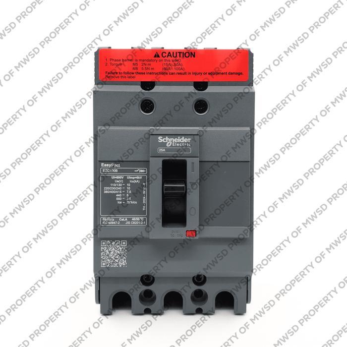 Schneider Mccb 7 5Ka Ezc100B 3P 25A Ezc100B3025