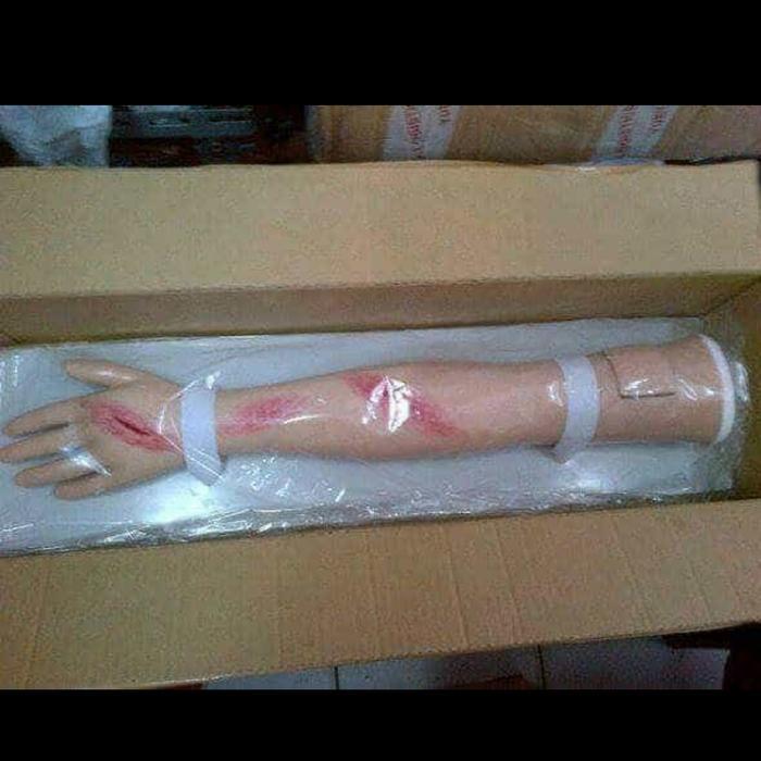 Phantom Perawatan Luka Manekin Lengan Luka Jahit Alat Peraga Tangan