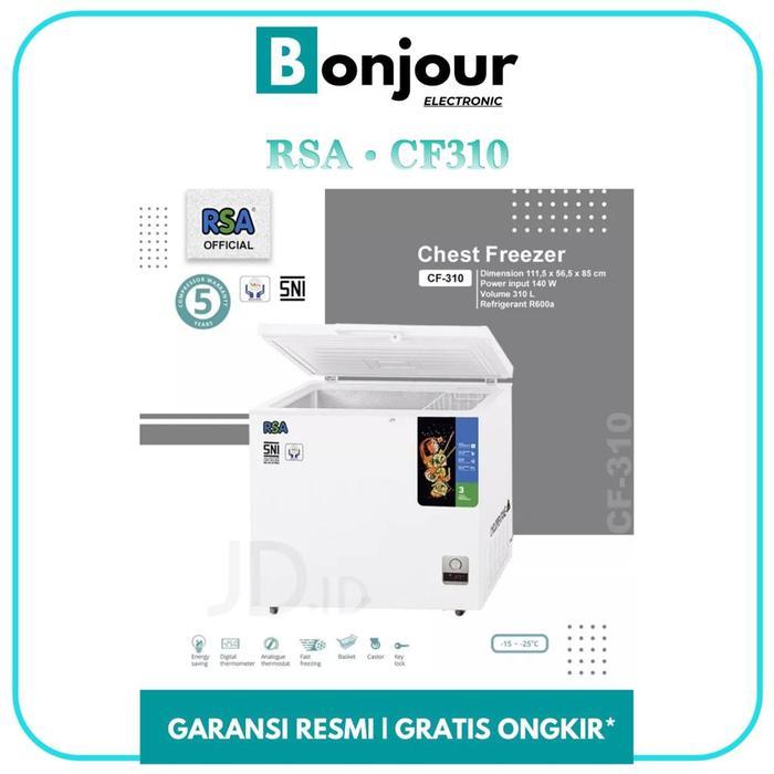 Freezer RSA 310L CF310 Chest Freezer Box 310 Liter RSA CF310 310L