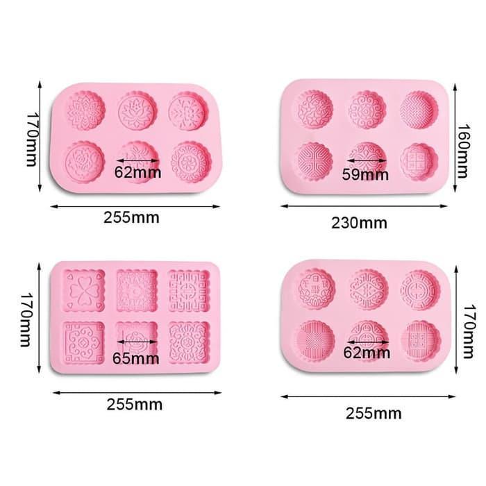 CETAKAN MOONCAKE BULAT SILIKON MOON CAKE SILICONE MOONCAKE ROUND