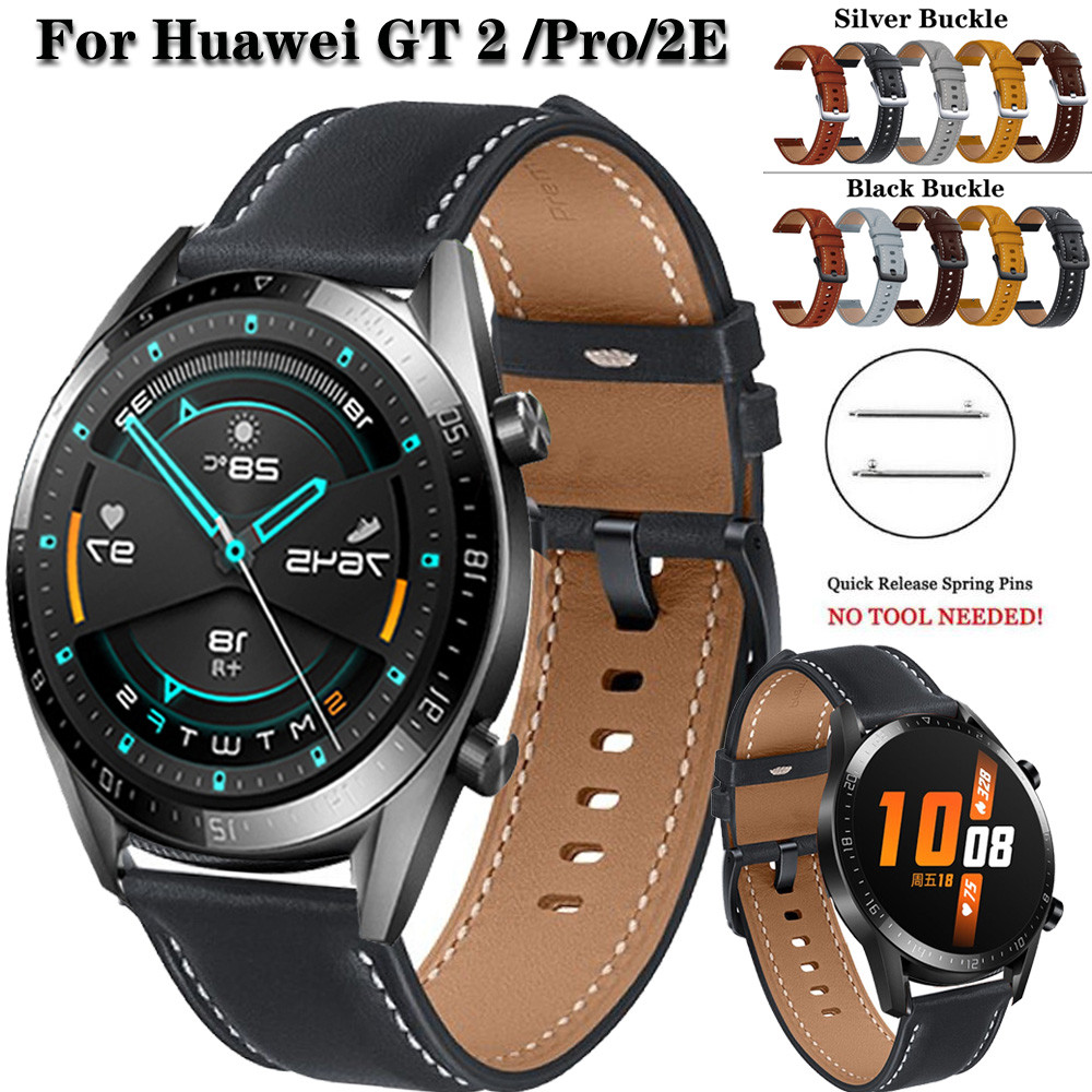 For Huawei Watch GT 2 / Pro / 2E / GT 46mm Strap Genuine Leather Band 22mm Watch Strap GT2 gt2e
