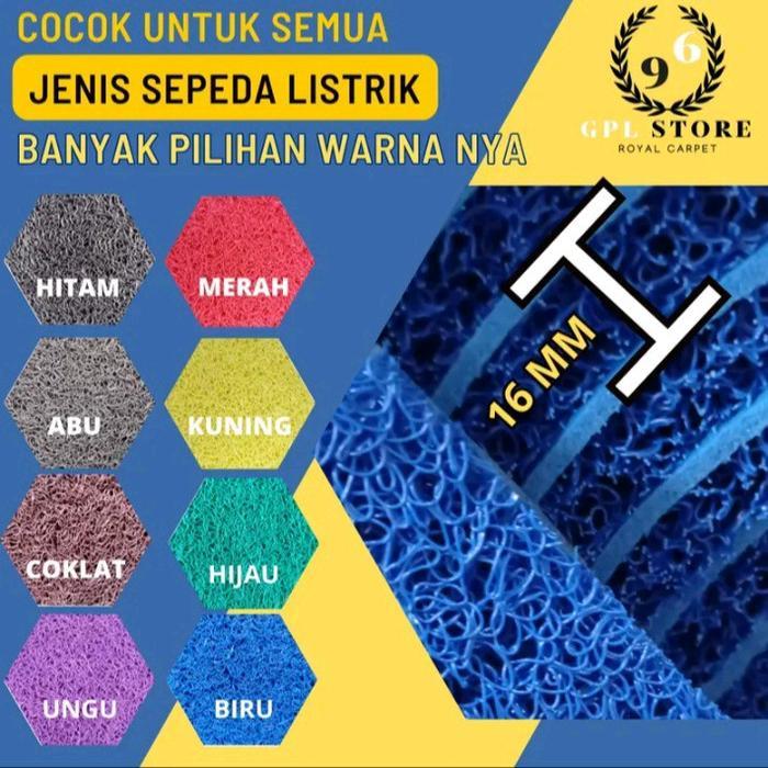 TERLARIS Kaet Alas Pijakan Kaki Sepeda Listrik GENIO OR 1.0 & GENIO OR 1.1 Pelindung Aki Motor READY