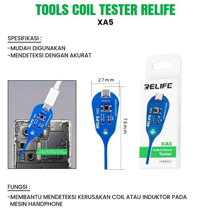 COIL INDUCTANCE TESTER DETECTOR ATAU INDUKTOR TESTER RELIFE XA5