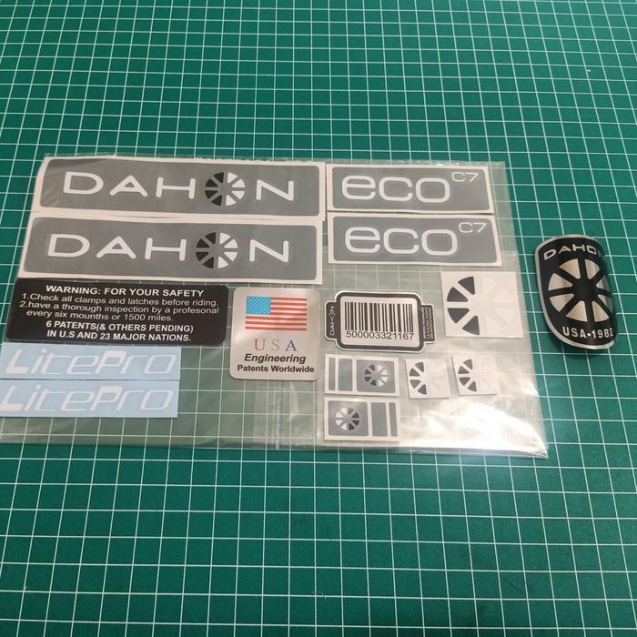STIKER DAN EMBLEM SEPEDA DAHON ECO