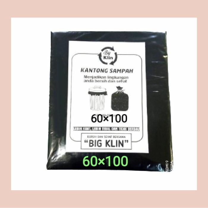 Kantong Plastik Sampah Hitam Tebal 60X100 Cm, Hdpe 40 Micron - 10 Lembar