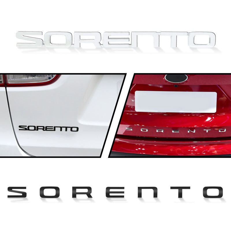3D ABS SORENTO Letter Logo Rear Bumper Tail Trunk Sticker Car Styling For KIA Sorento 2004-2020 2021