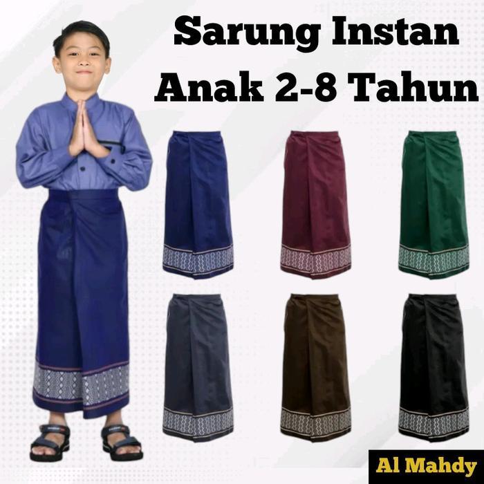 Premium sarung instan anak laki laki / sarung anak laki laki instan 1-9 tahun / sarung khitan anak