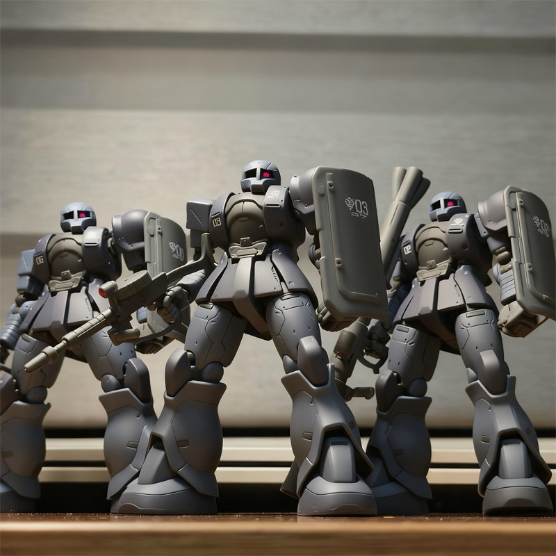 HG 1/144 Zaku Black Tri Stars GTO MS-05 Mech Assembly Model Kits Action Figures Desktop Decoration