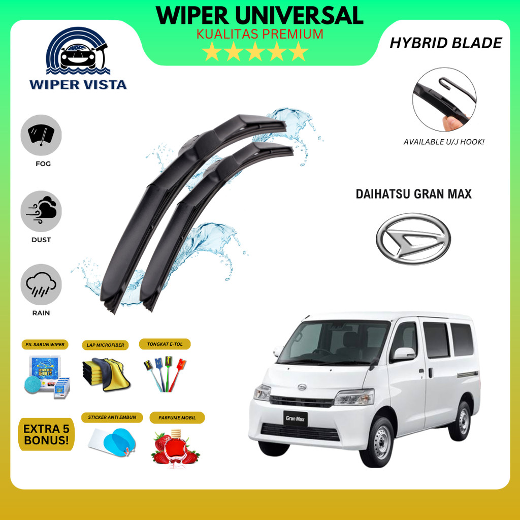 Wiper Daihatsu Grand Max Hybrid Kaca Depan Mobil Free 5 Bonus