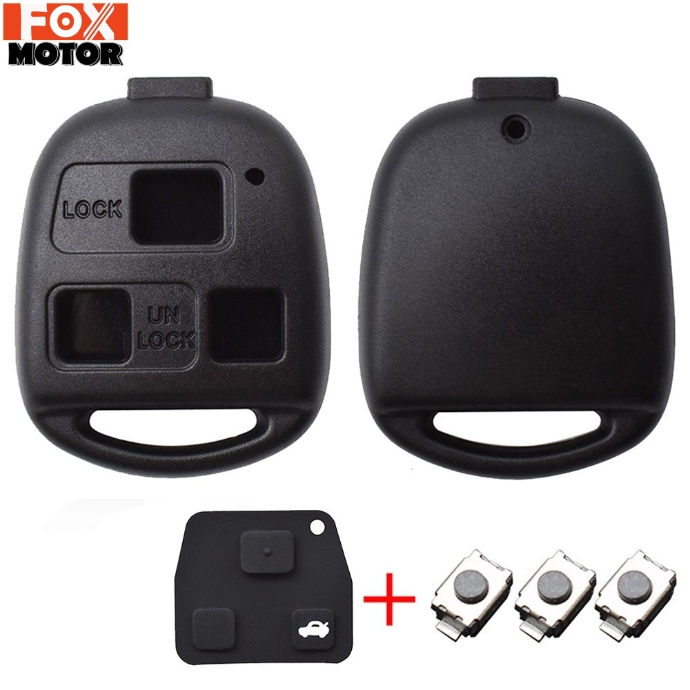 For LEXUS GX470 LX470 RX350 3 Rubber Button Repair Kit Car Remote Key Shell Pad Switches Case For To