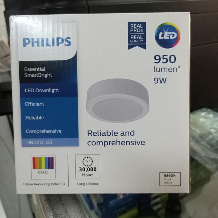 Lampu led downlight philips DN027C G3 9watt 6" dn027c 9w