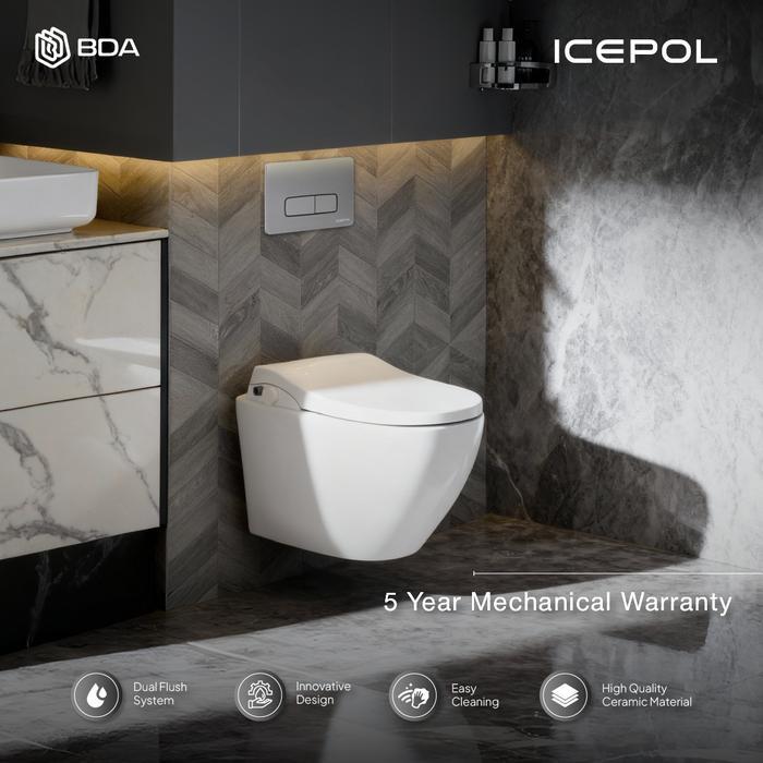 Icepol Closet Wall Hung Smart Washer Closet Closet Duduk Gantung Closet Dinding Gantung Kloset Duduk