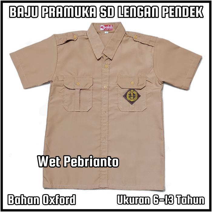 SETELAN SERAGAM SEKOLAH PRAMUKA SD ANAK LAKI BAJU PRAMUKA LENGAN PENDEK CELANA PDL PRAMUKA PANJANG