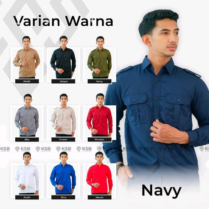 BAJU KEMEJA PDL PDH JUMBO PAKAIAN KERJA DINAS LAPANGAN OUTDOOR PRIA WANITA LENGAN PANJANG BISA